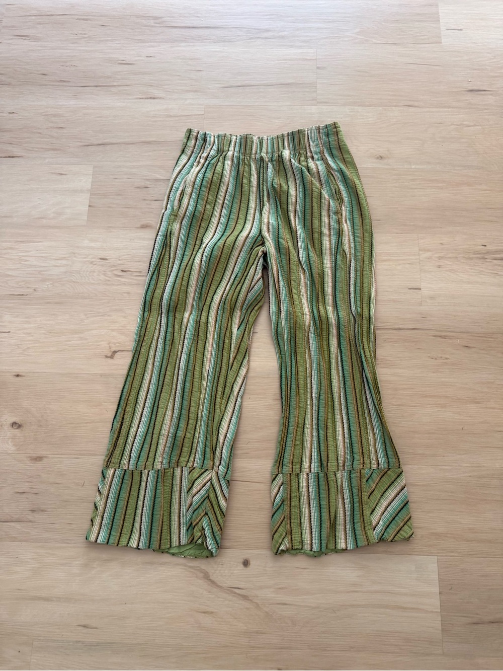 Free People Day’s End Stripe Pant Green